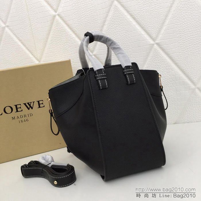 LOEWE羅意威 最新爆款 羅家Hammock系列 荔枝皮拼色 百搭款 小牛皮手提肩背包 0164  jdl1097